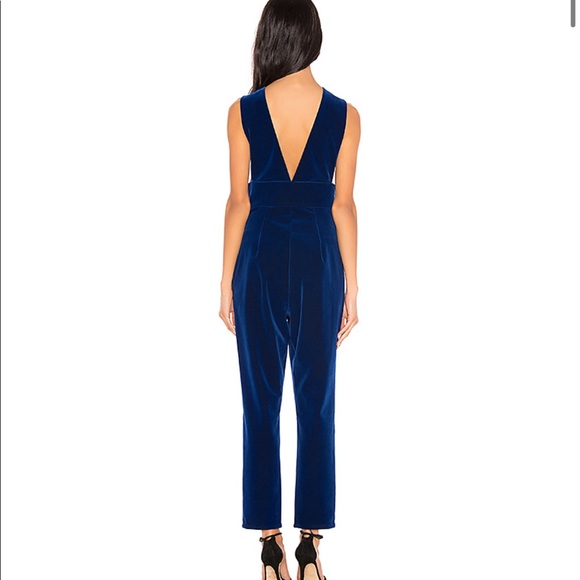 by the way. Pants & Jumpsuits Deep V Navy Velvet Jumpsuit Poshmark